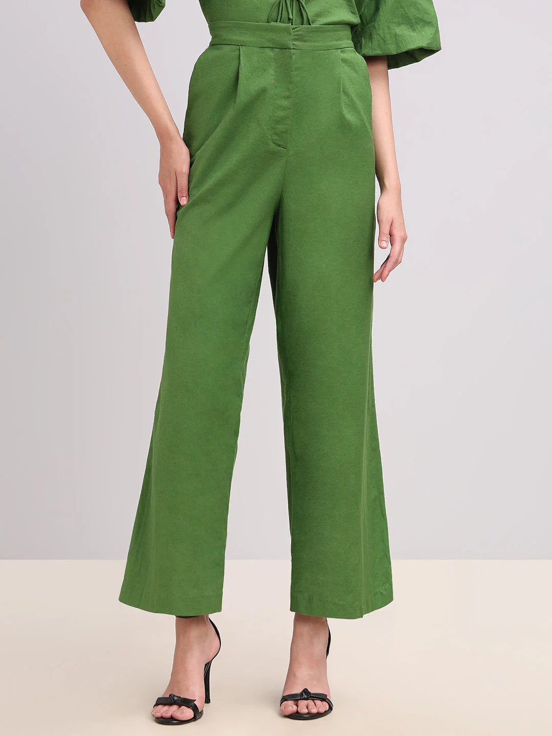 Green Flared Pants - Image 2