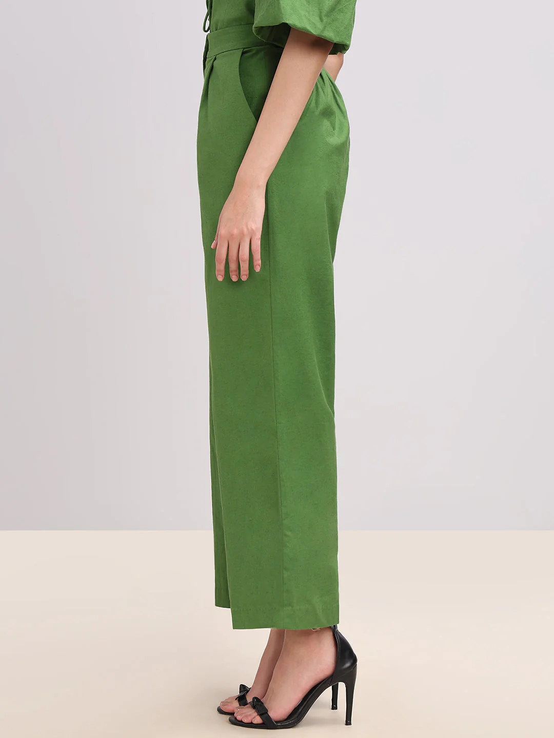 Green Flared Pants - Image 3