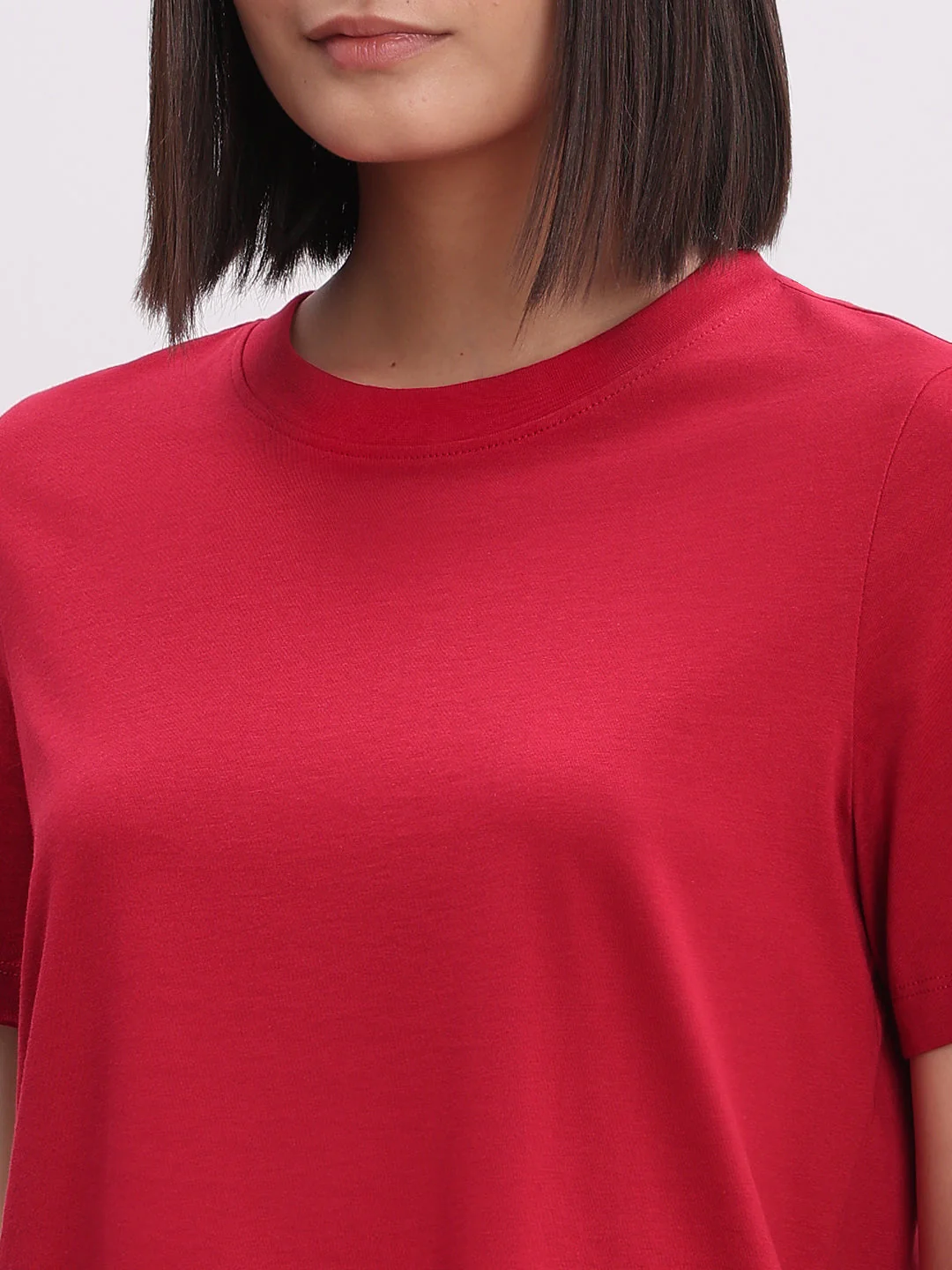 Organic Cotton T-shirt - Red - Image 8