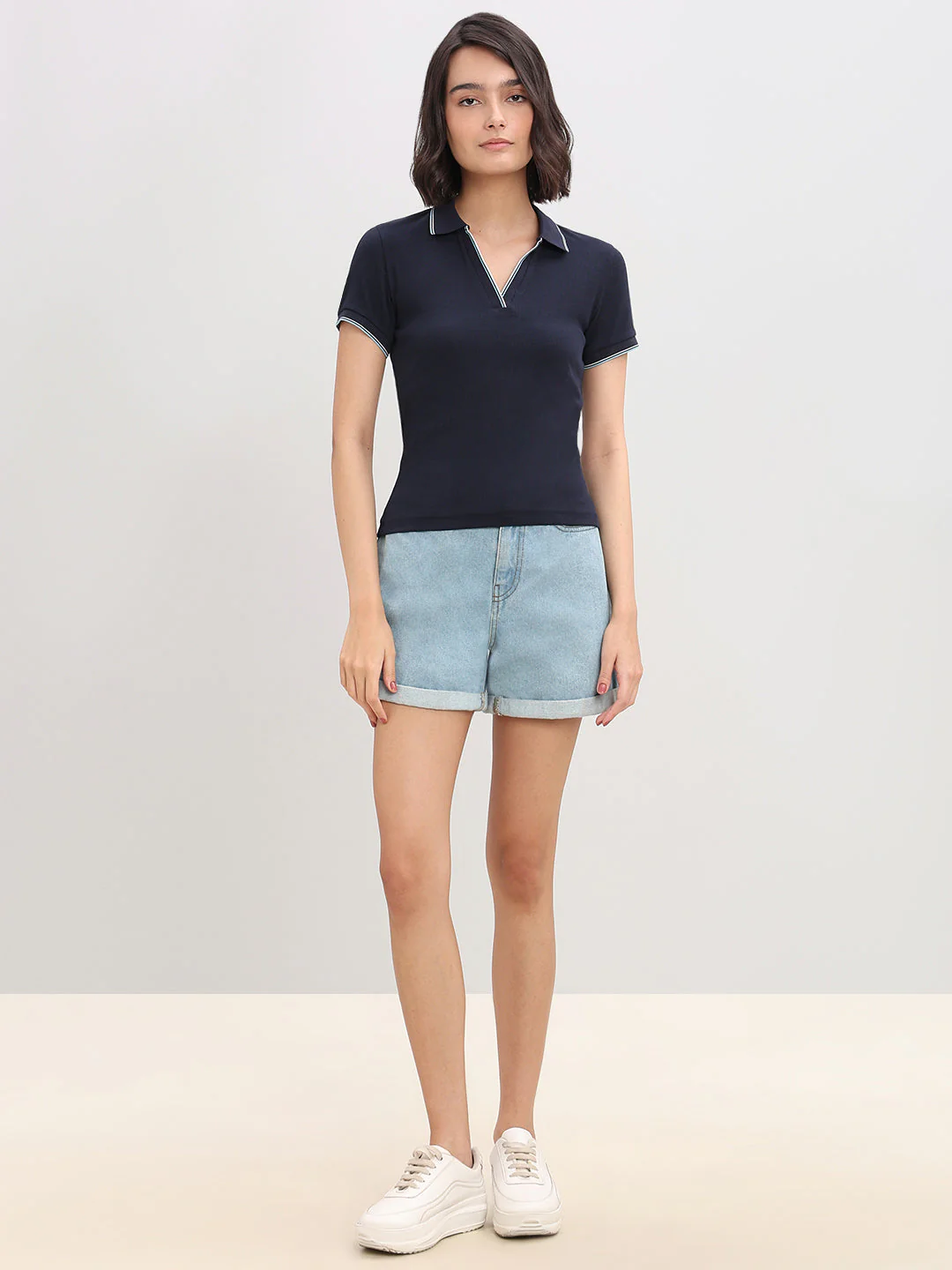 Organic Cotton Blend Polo - Blue - Image 5