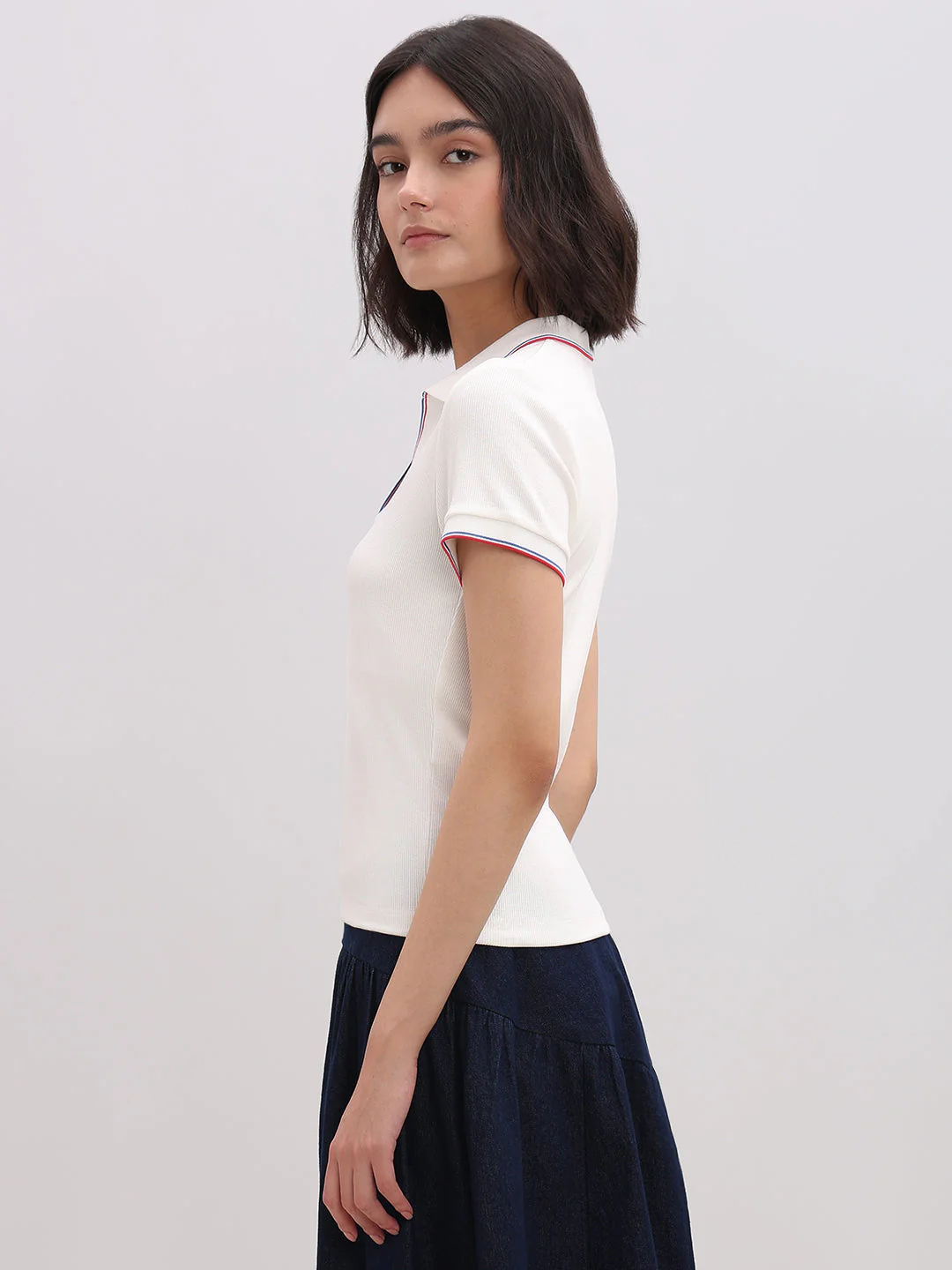 Organic Cotton Blend Polo - White - Image 3