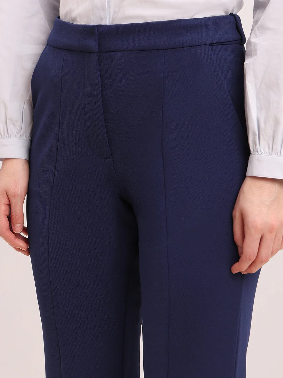 Dark Blue High Rise Flared Pants - Image 8