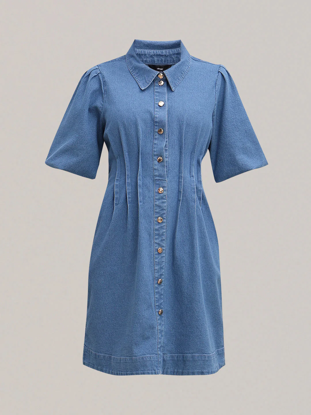 Blue Denim Mini Dress - Image 7