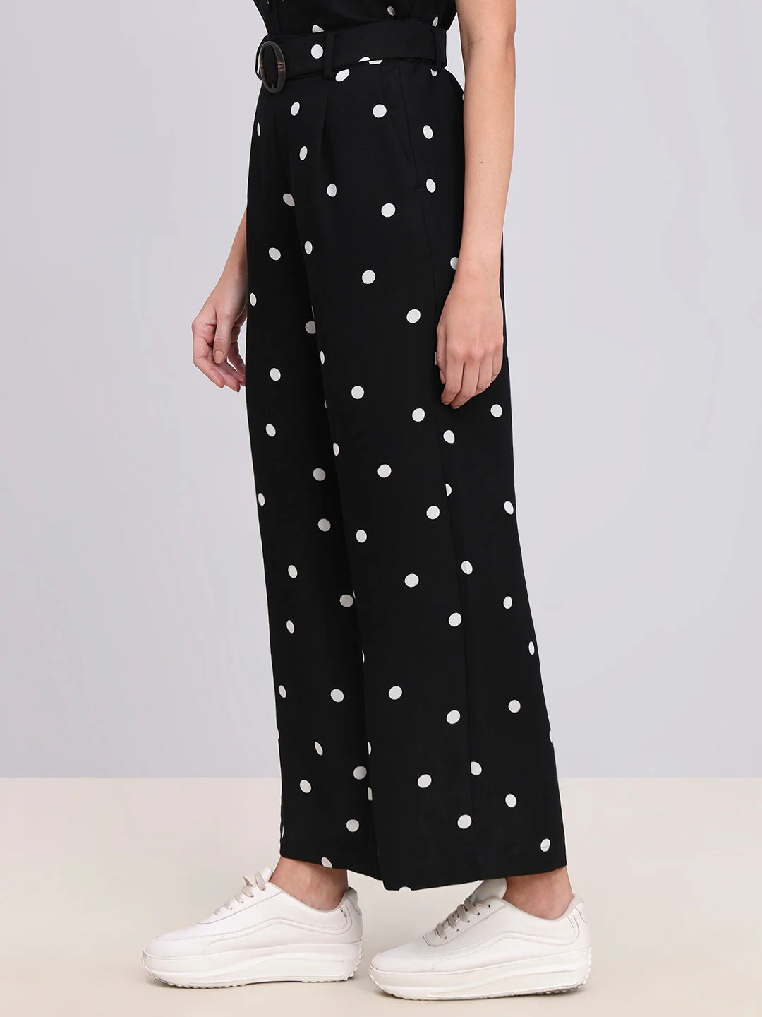 Polka Dot Wide Leg Pants - Image 3
