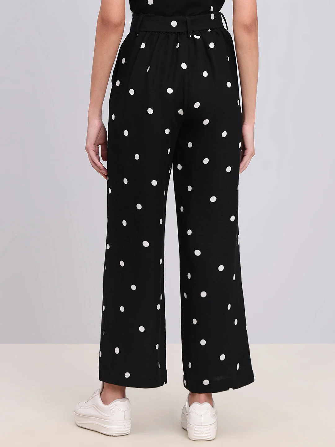 Polka Dot Wide Leg Pants - Image 4