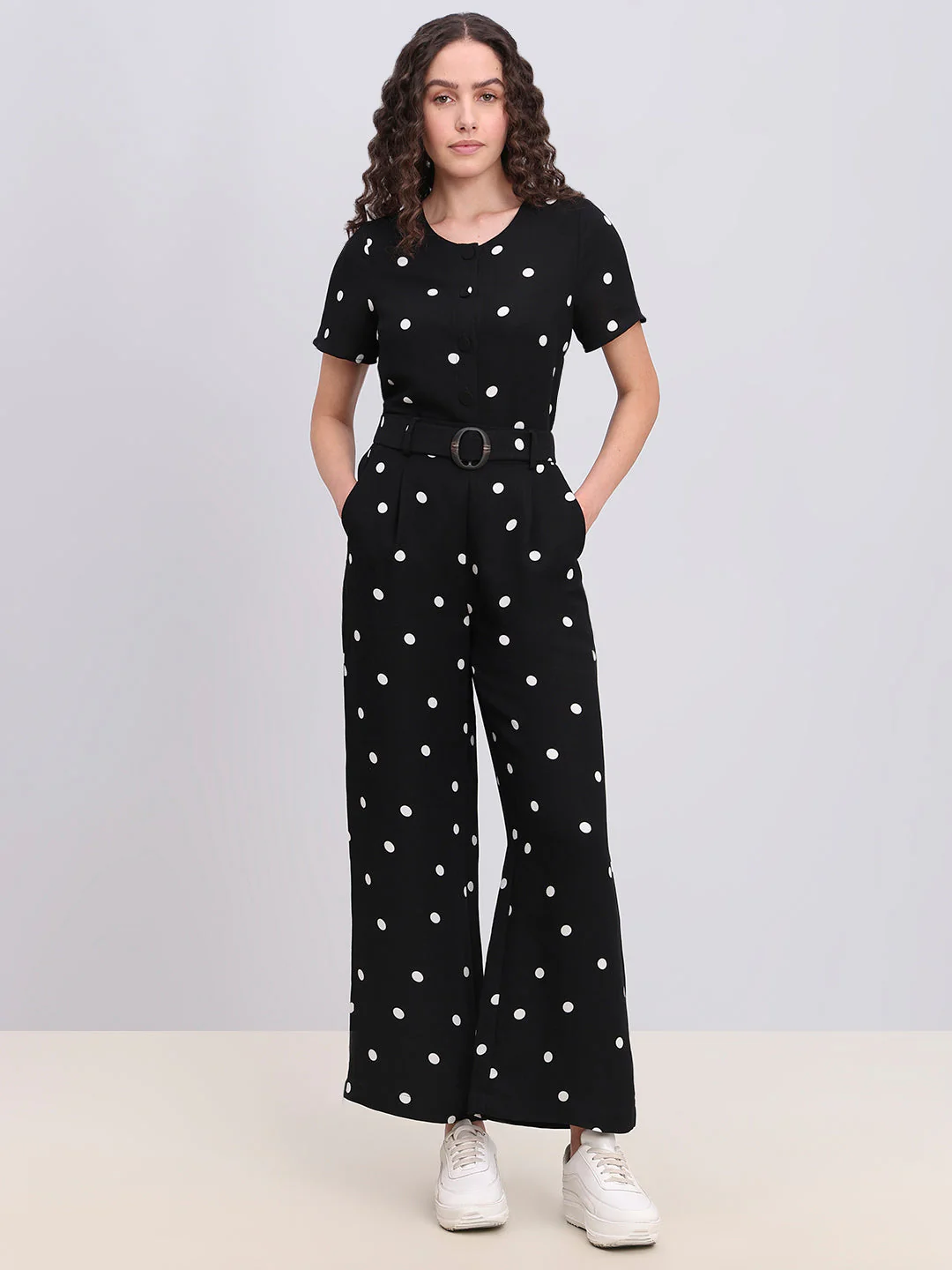 Polka Dot Wide Leg Pants - Image 5