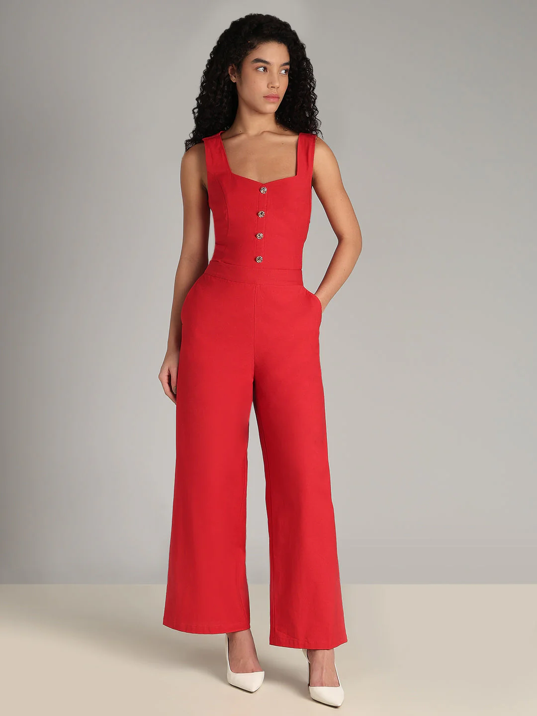 Red Straight Fit Pants - Image 5
