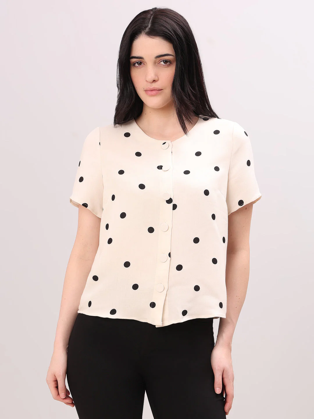 Beige Polka Dot Top - Image 2