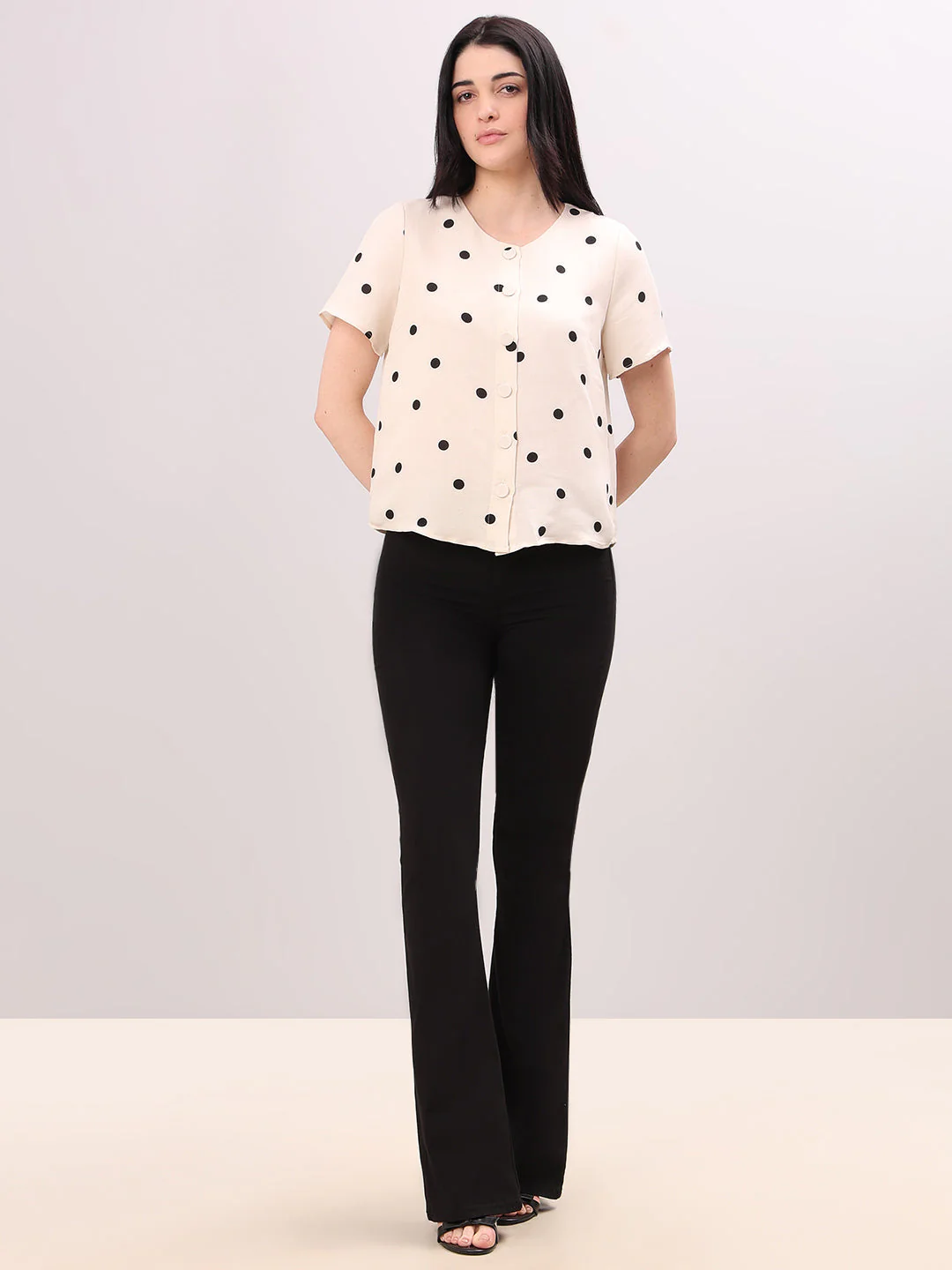 Beige Polka Dot Top - Image 5