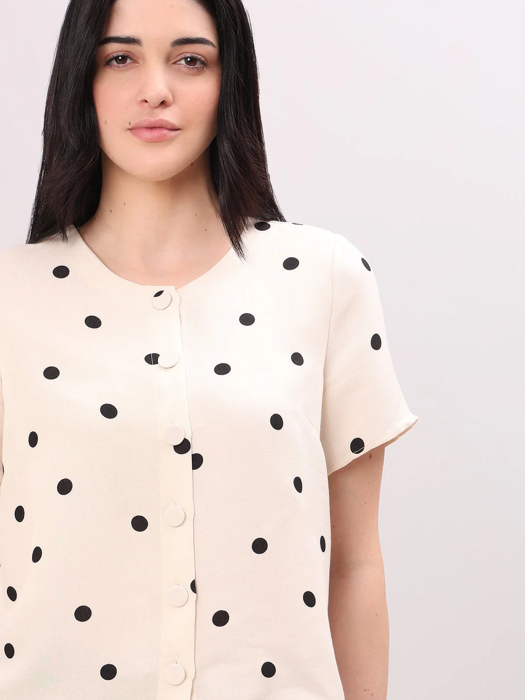 Beige Polka Dot Top - Image 6