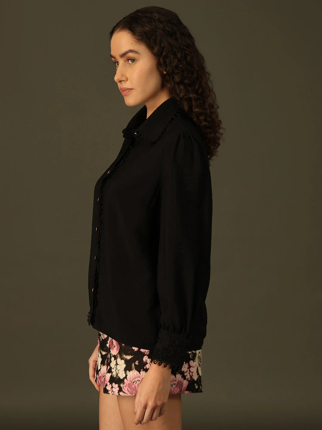 MARQUEE Black Regular Fit Shirt - Image 3