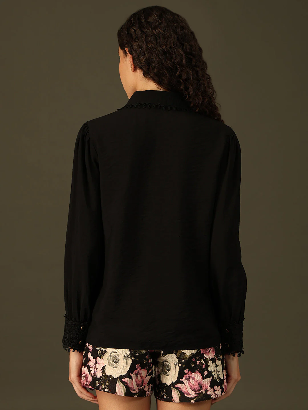 MARQUEE Black Regular Fit Shirt - Image 4