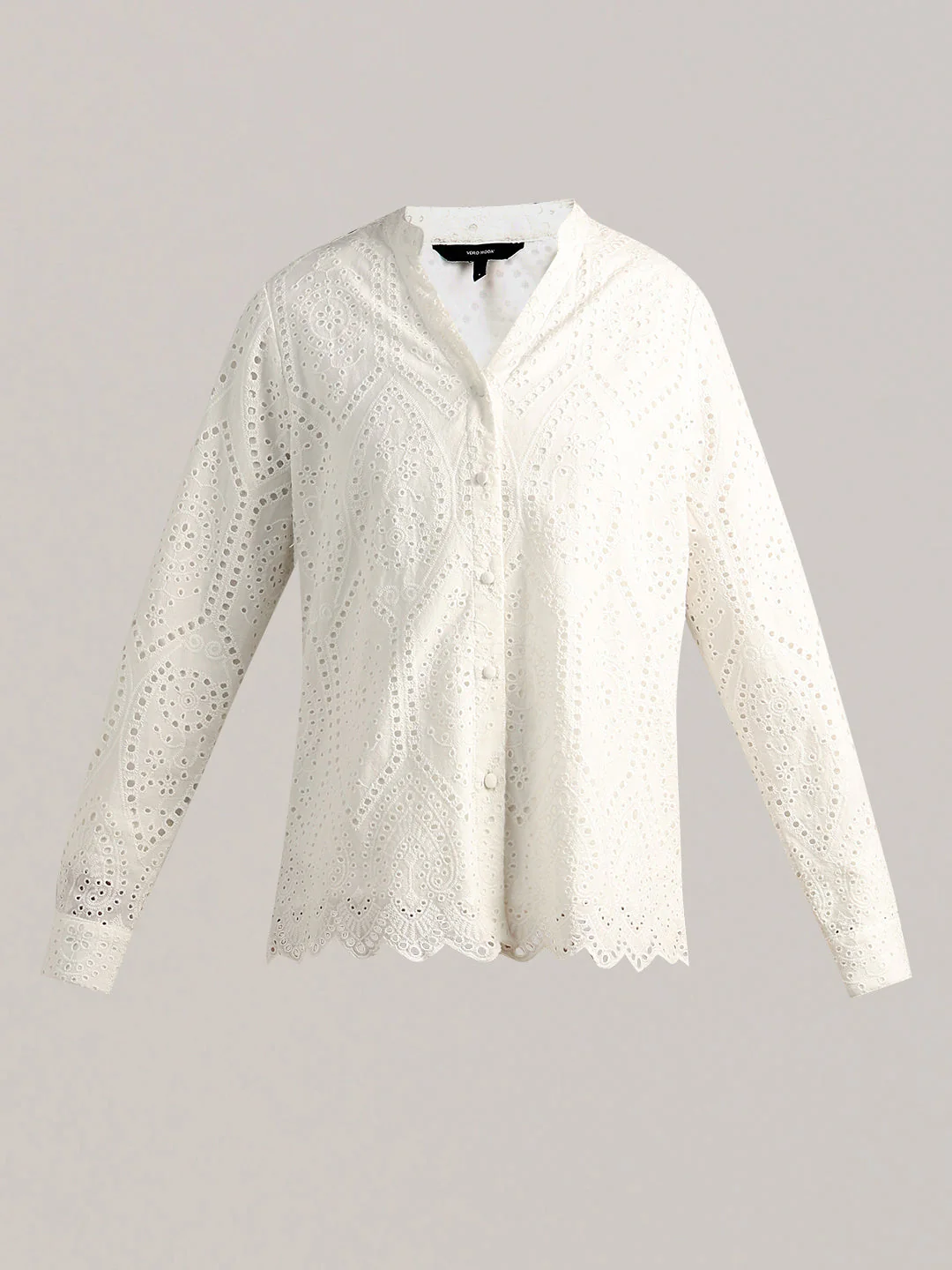 White Broderie Anglaise Shirt - Image 7