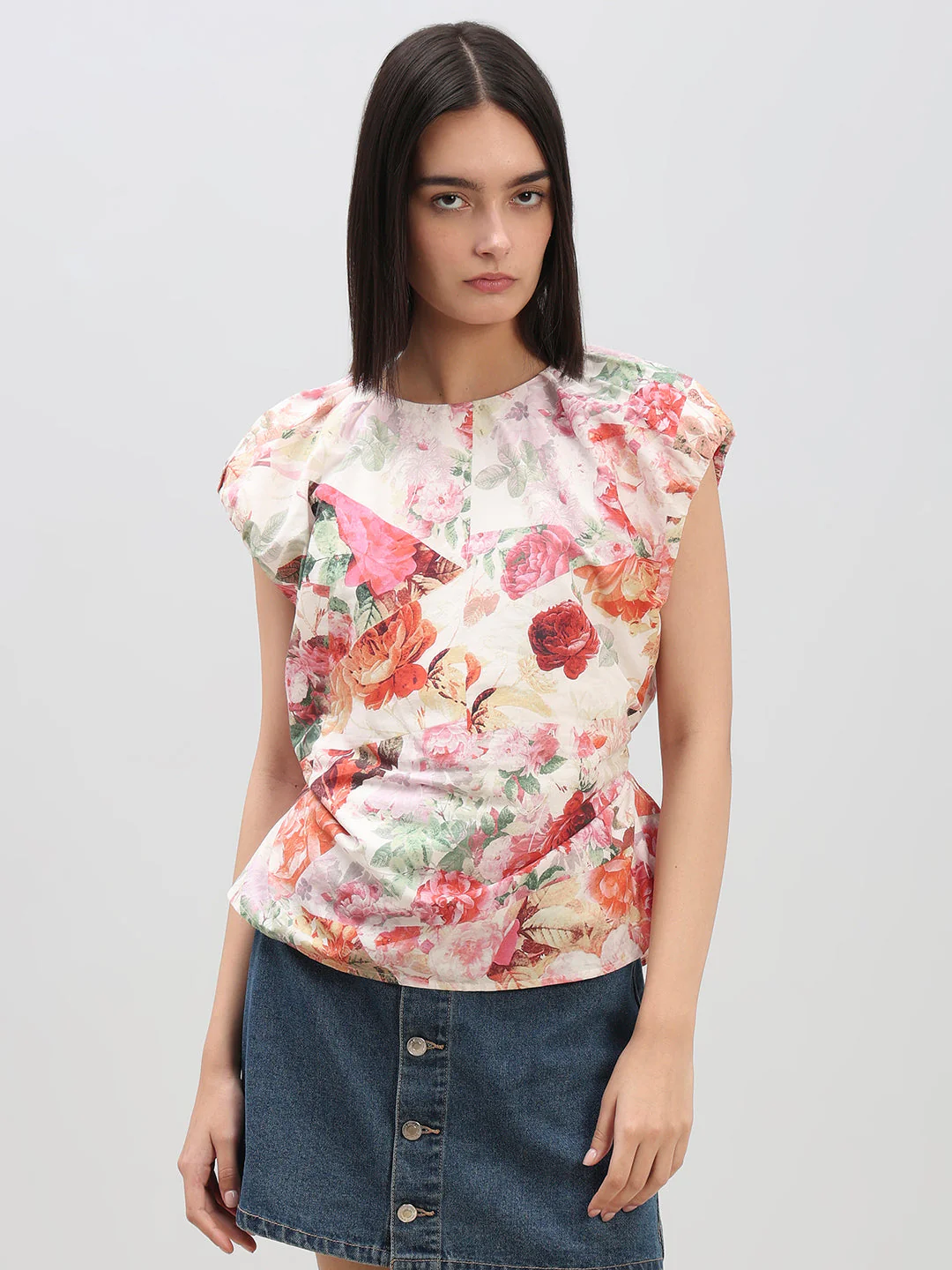 Floral Print Cotton Top - Image 2