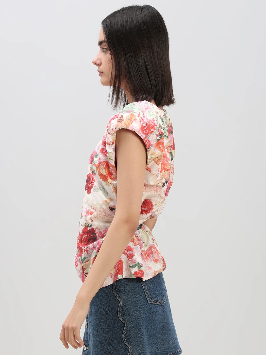 Floral Print Cotton Top - Image 3