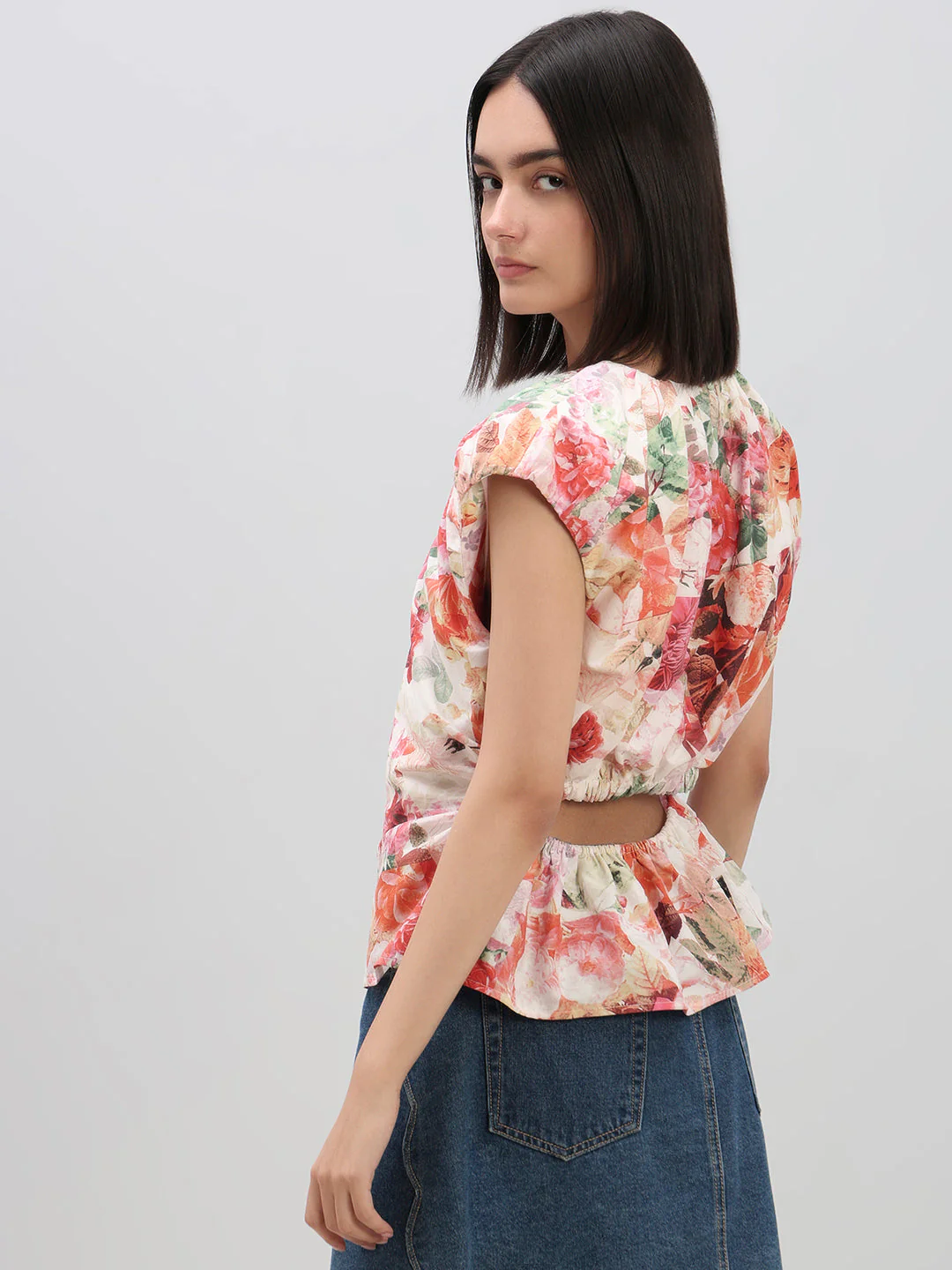 Floral Print Cotton Top - Image 4
