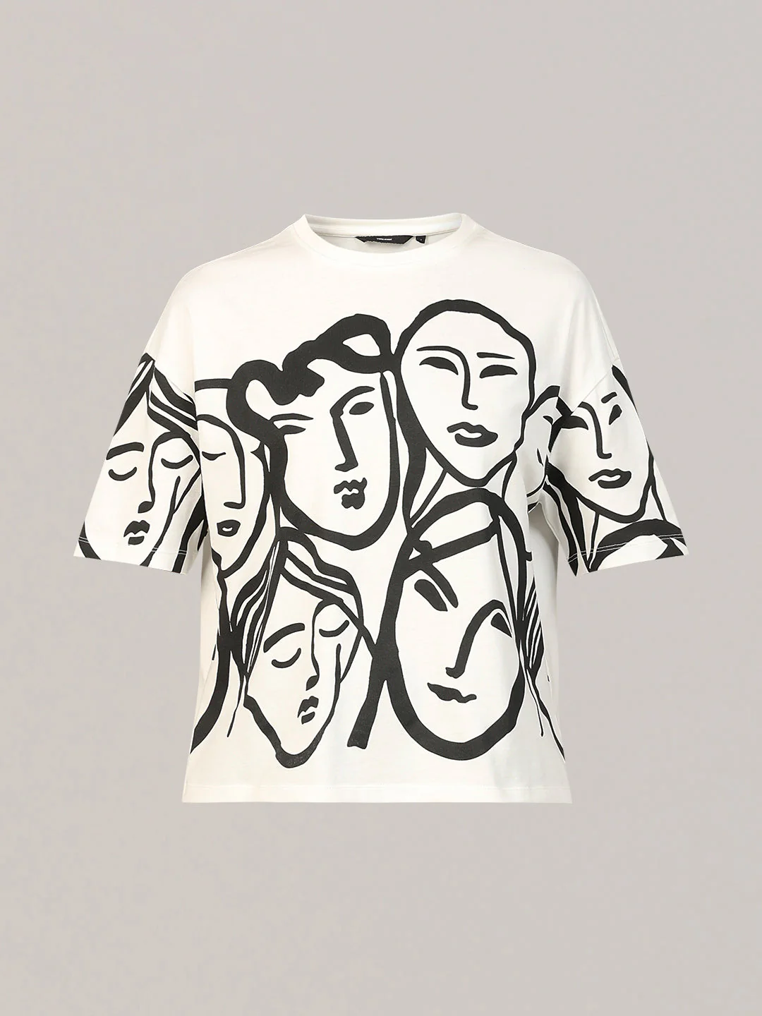 Abstract Print Cotton T-shirt - Image 7