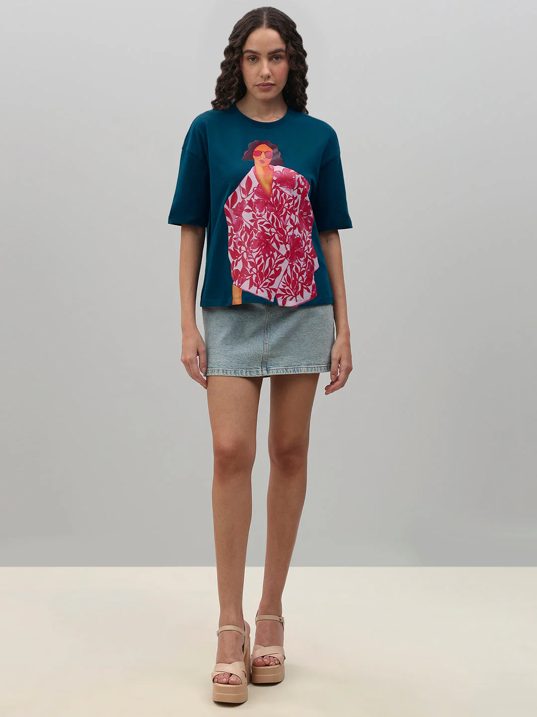 Blue Graphic Print T-Shirt - Image 5