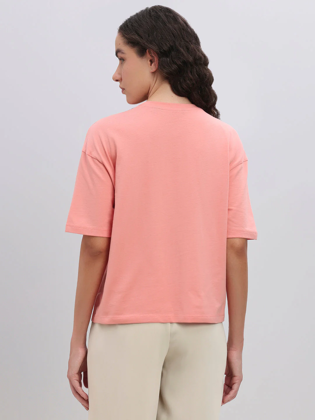 Pink Tropical Artwork Print T-shirt - Image 4