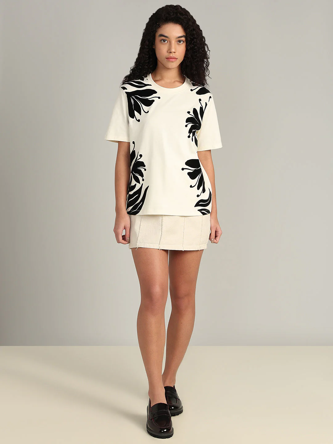 Tropical Print Cotton T-shirt - Image 5