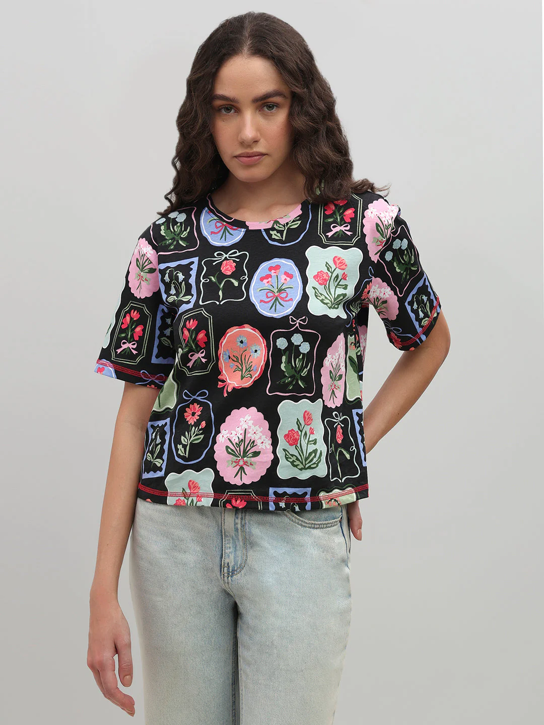 Multi-Colour Art Block Print T-shirt - Image 2