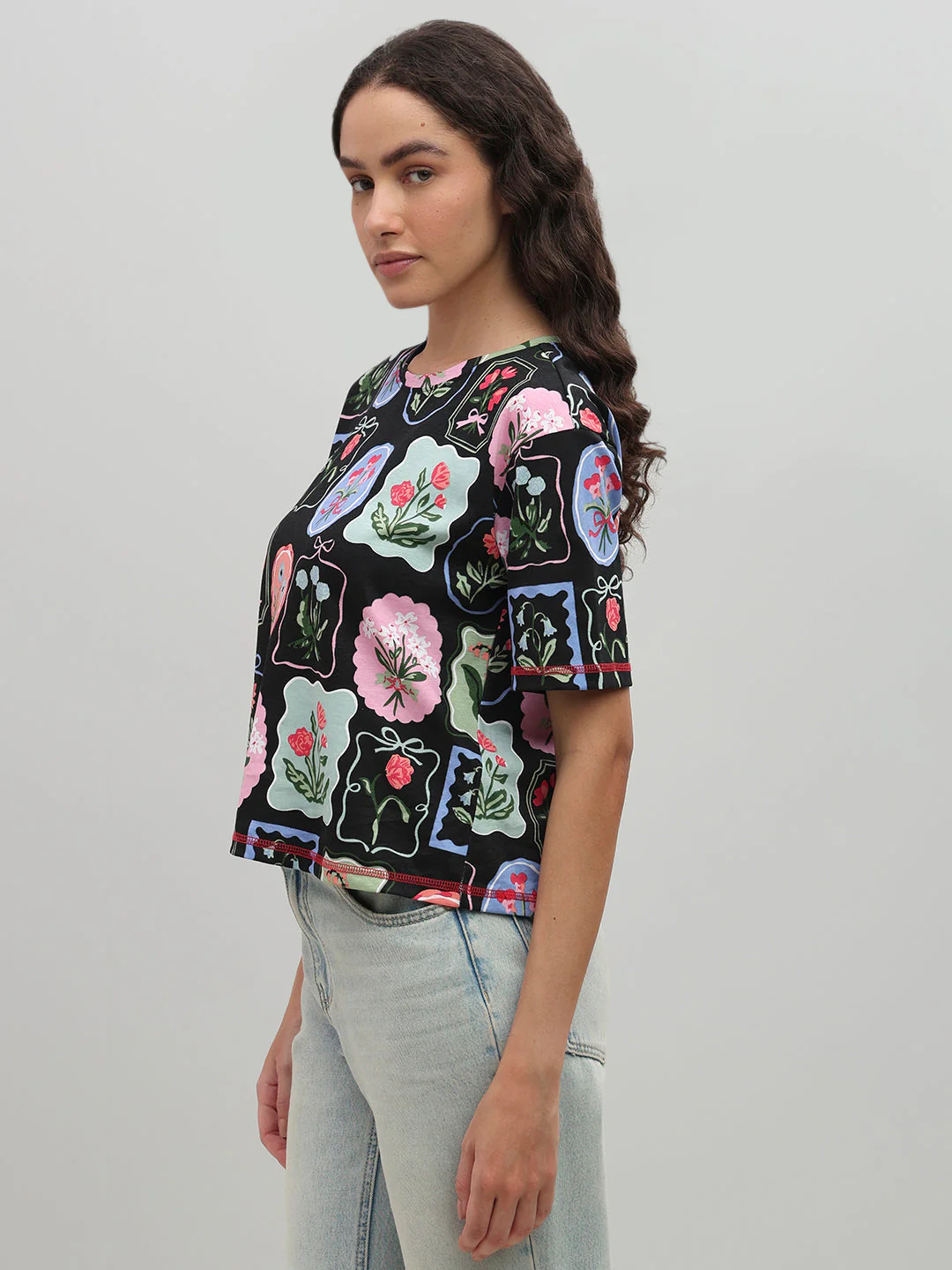 Multi-Colour Art Block Print T-shirt - Image 3