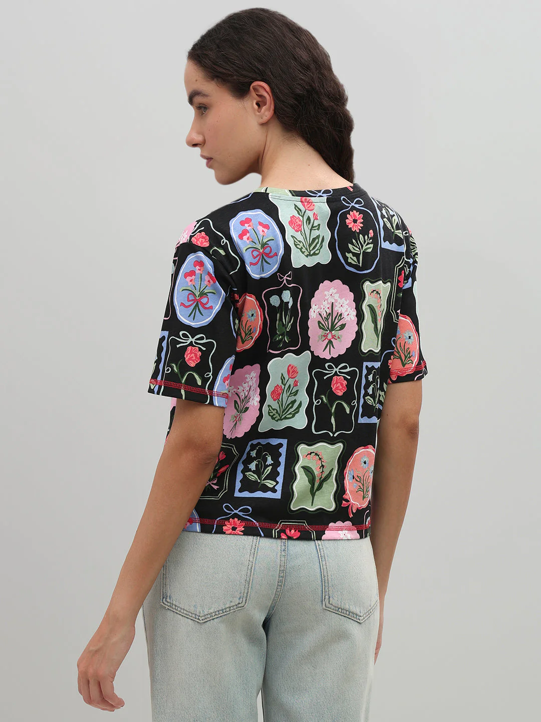 Multi-Colour Art Block Print T-shirt - Image 4