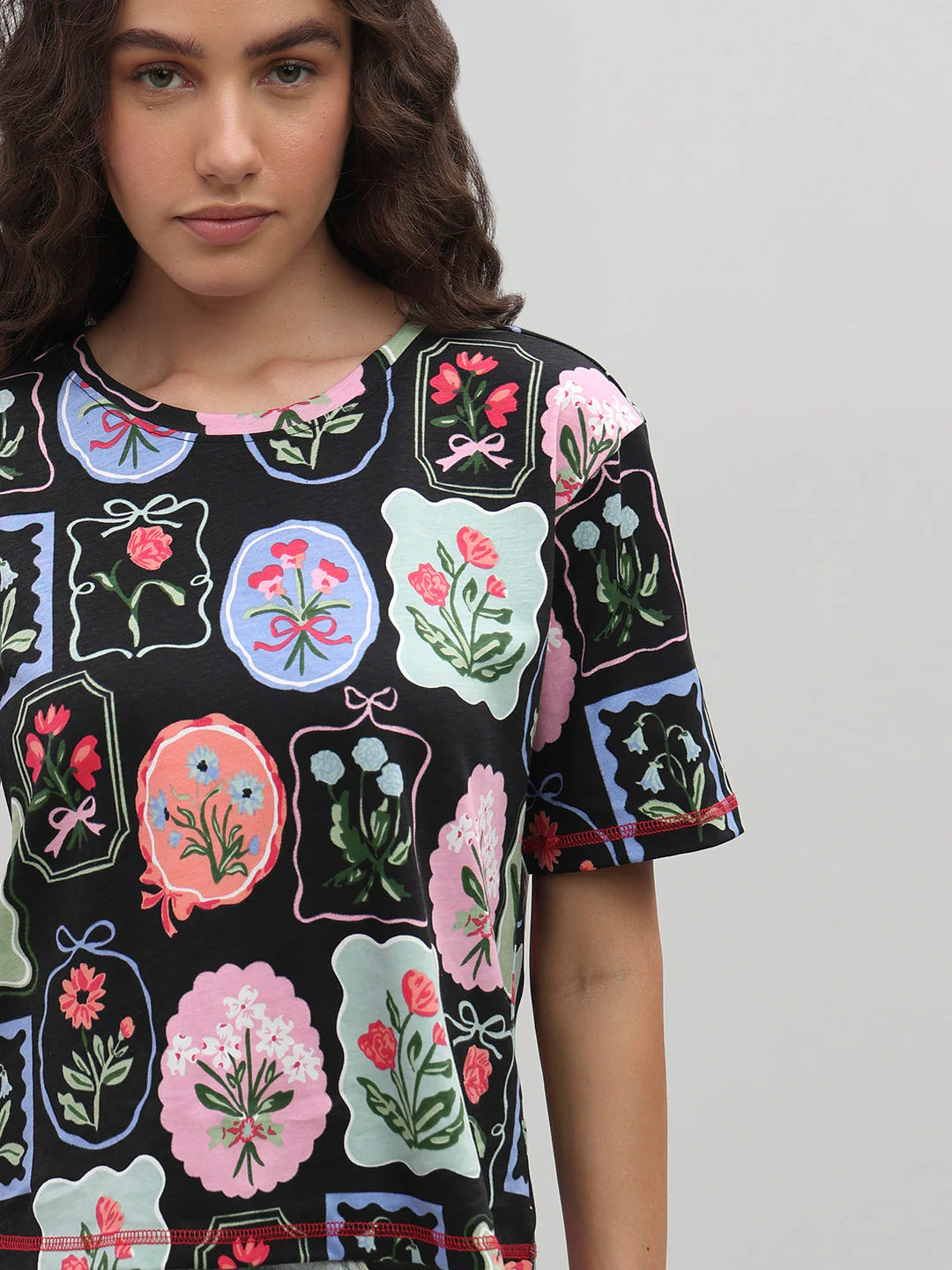 Multi-Colour Art Block Print T-shirt - Image 6