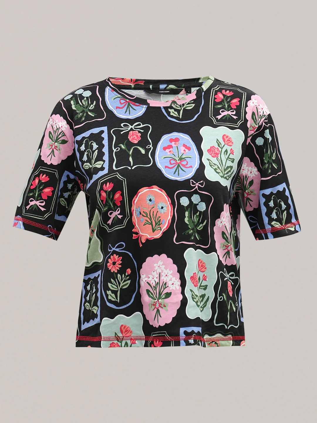 Multi-Colour Art Block Print T-shirt - Image 7