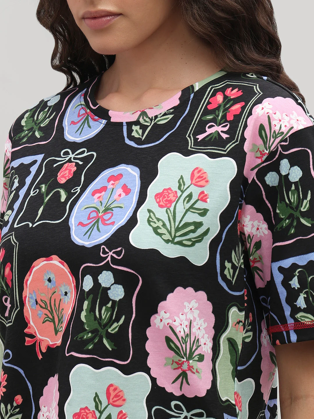 Multi-Colour Art Block Print T-shirt - Image 8