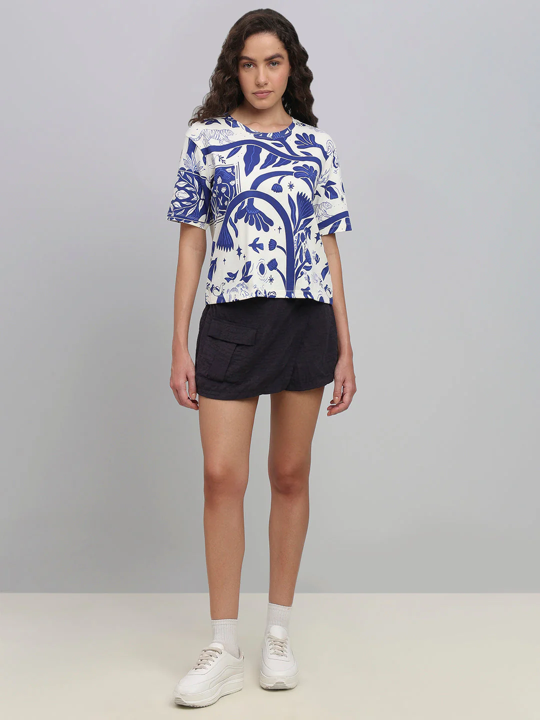 Botanical Print Cotton T-shirt - Image 5