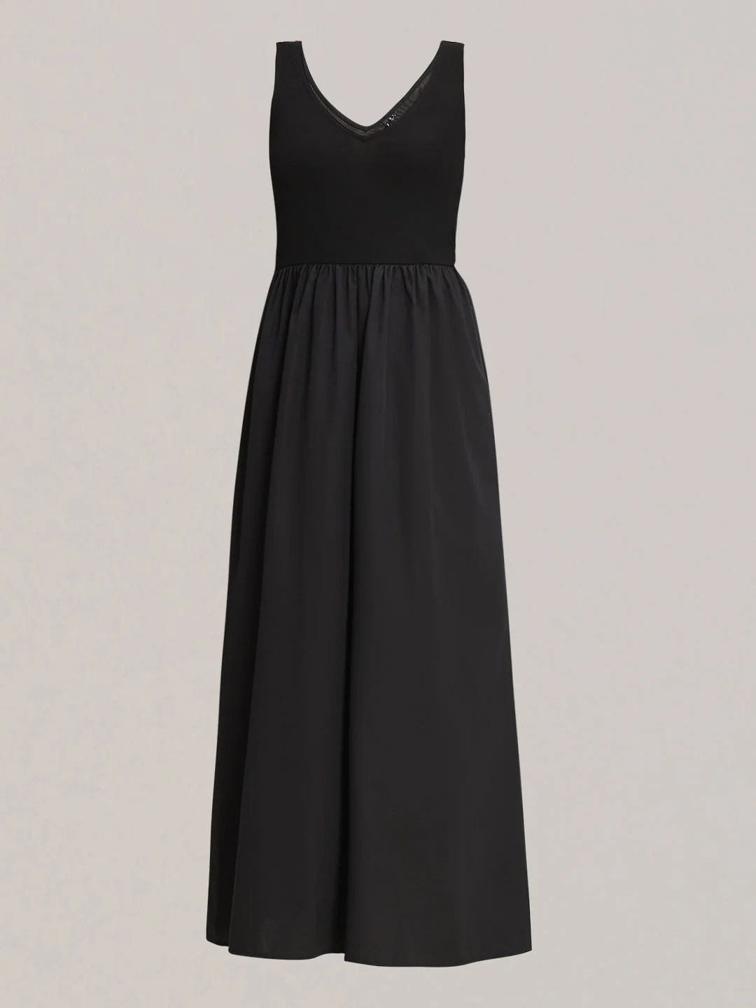 Black V-Neck Sleeveless Dress - Image 7