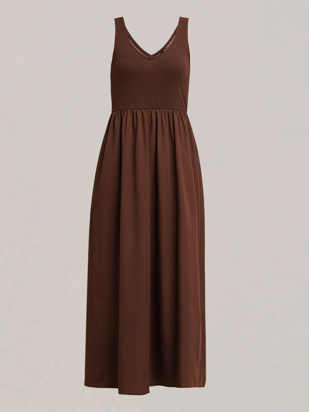 Brown Sleeveless Long Dress - Image 7