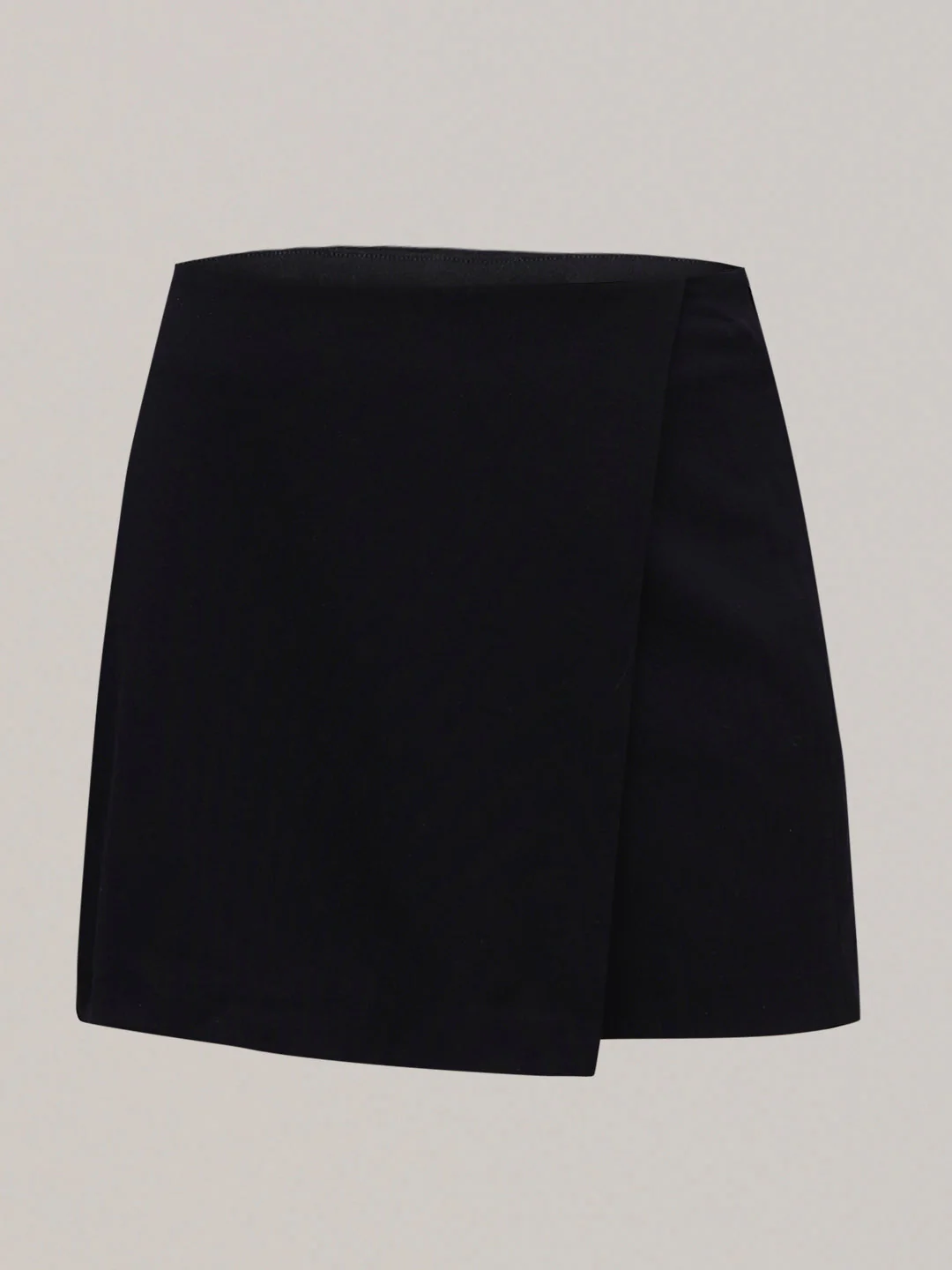 Black High Rise Wrap Skorts - Image 7