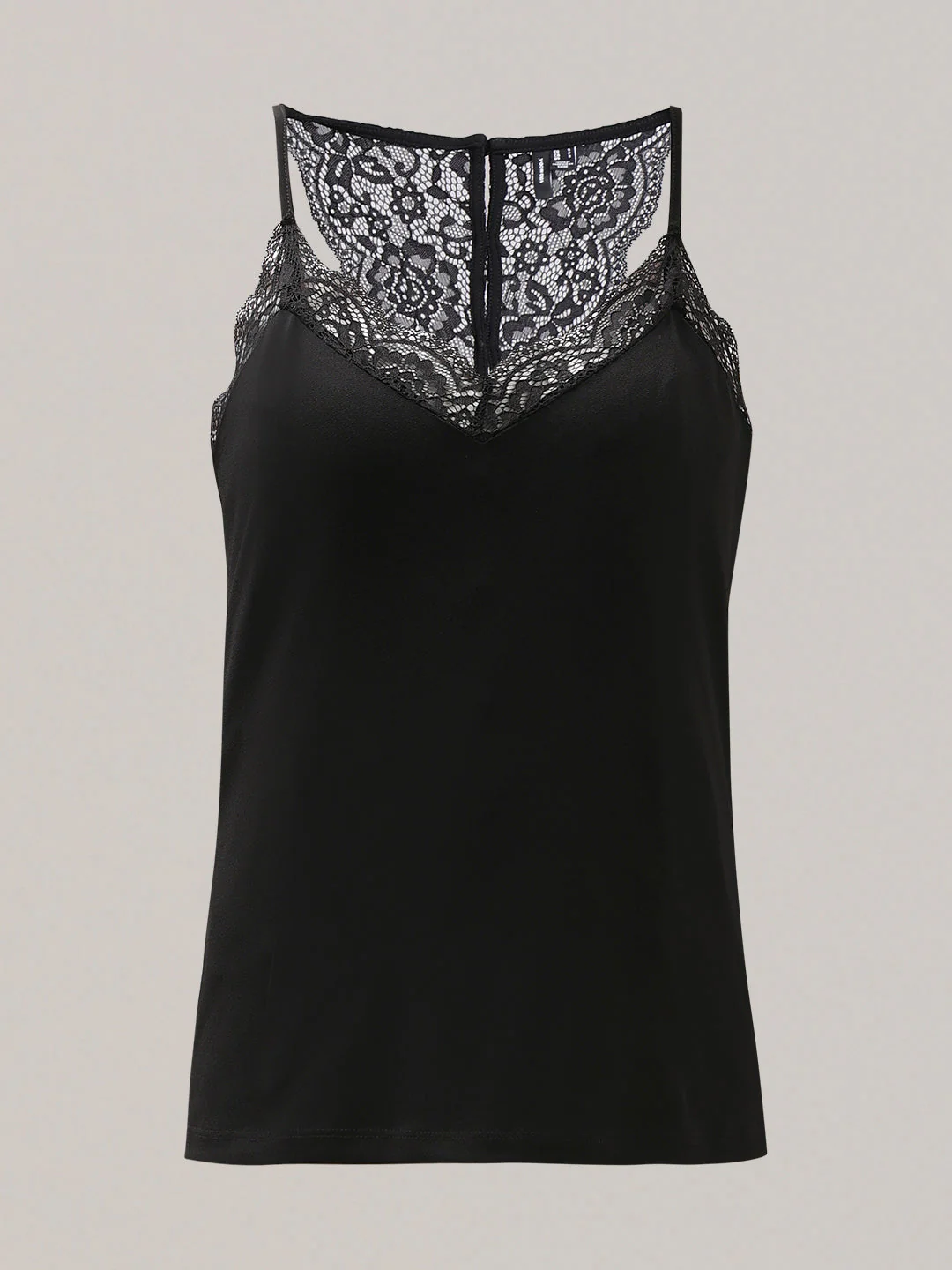 Black Lace Detail Cami Top - Image 7