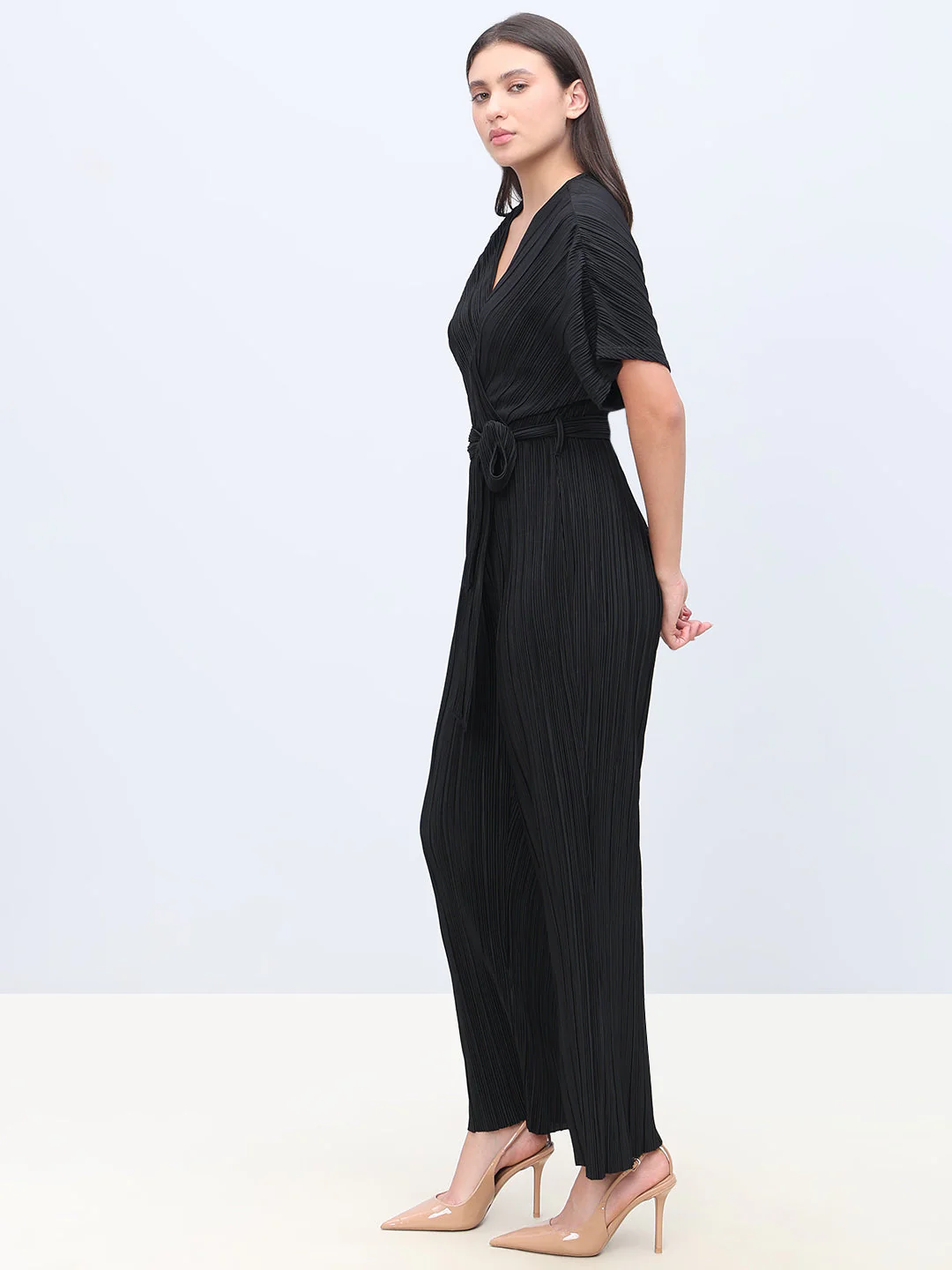 Black Ankle Length Jumpsuit - Image 3