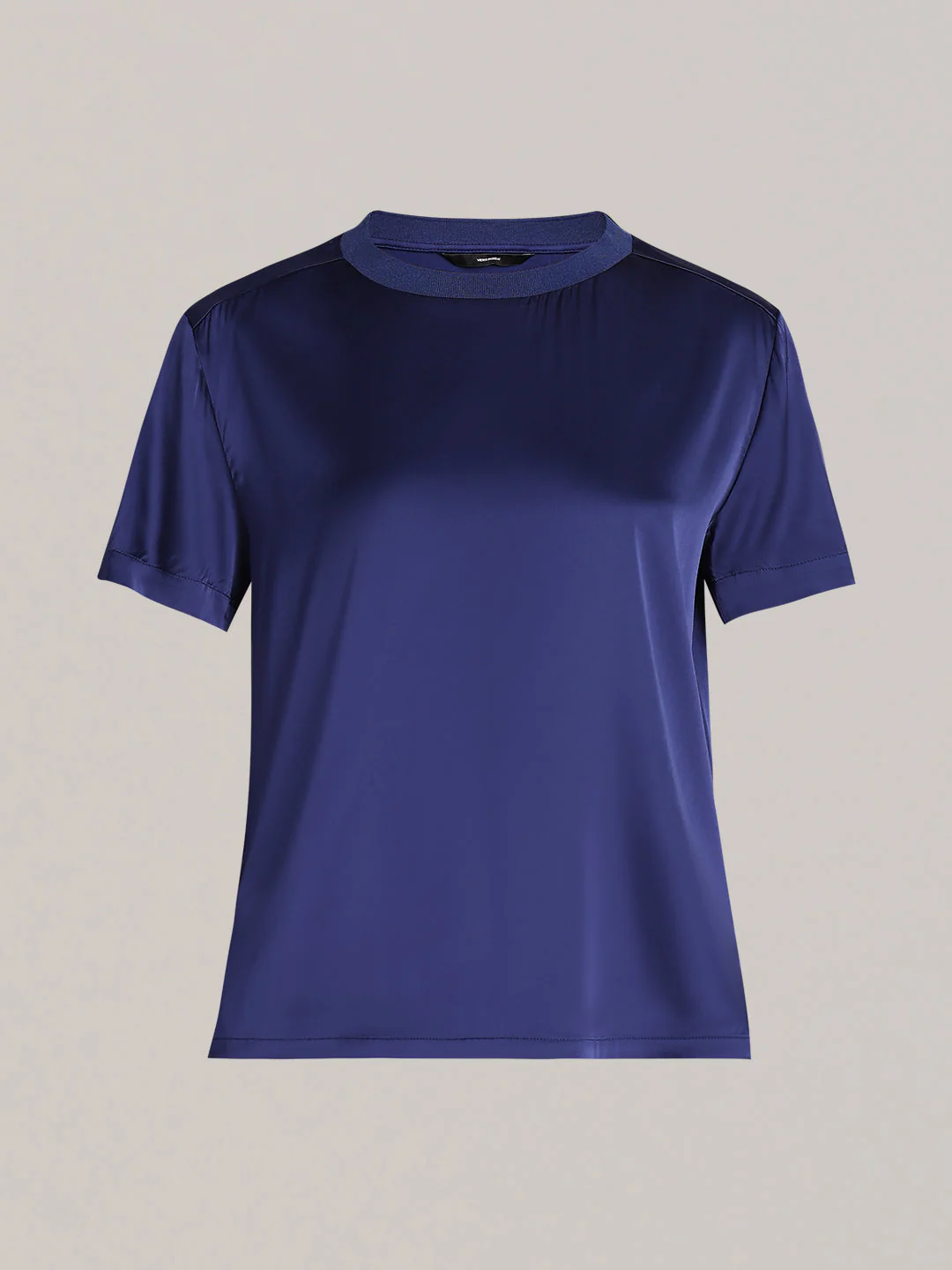 Blue Satin Crew-Neck Top - Image 7