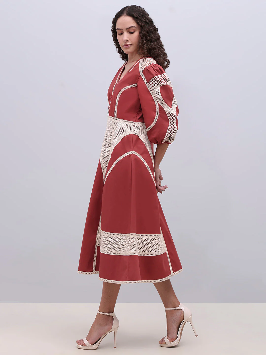 Printed Midi Dress - Image 3