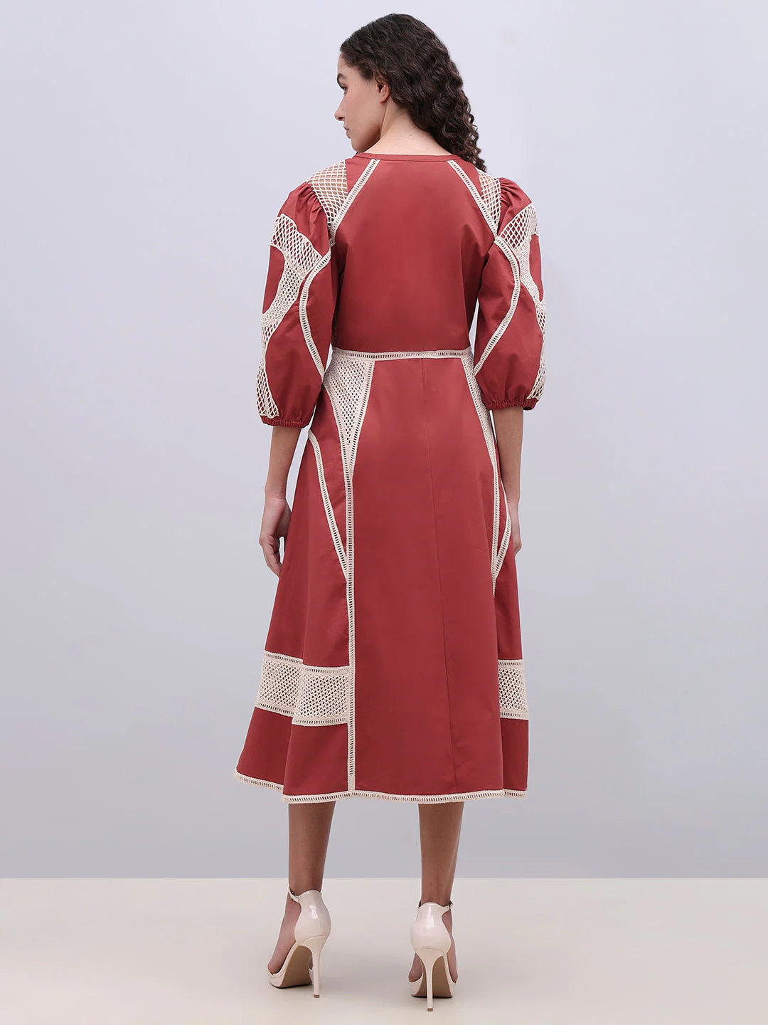 Printed Midi Dress - Image 4