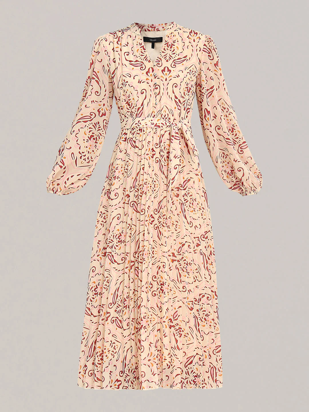 Peach Printed Maxi Dress - Image 7