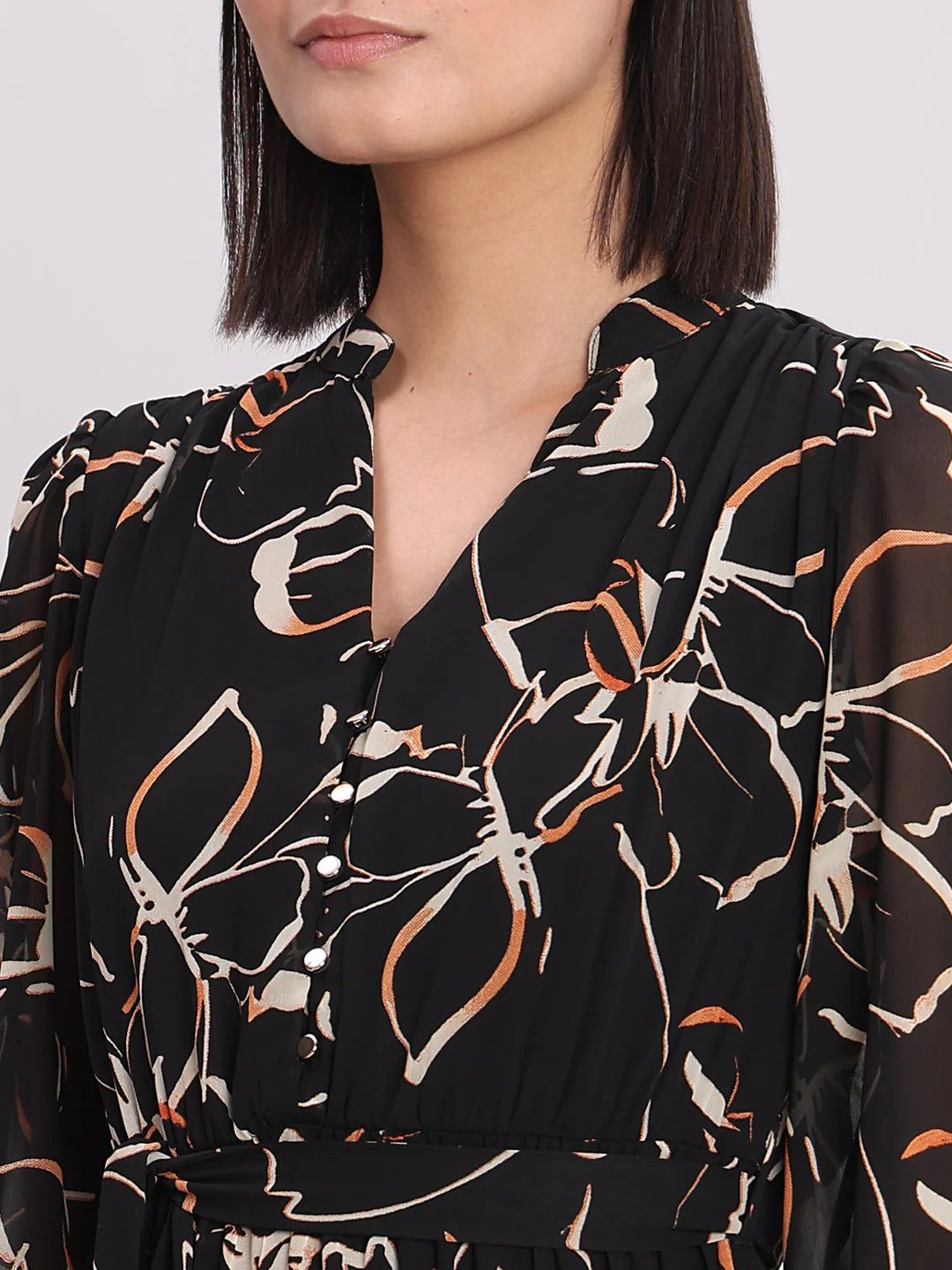 Floral V-Neck Dress - Image 6