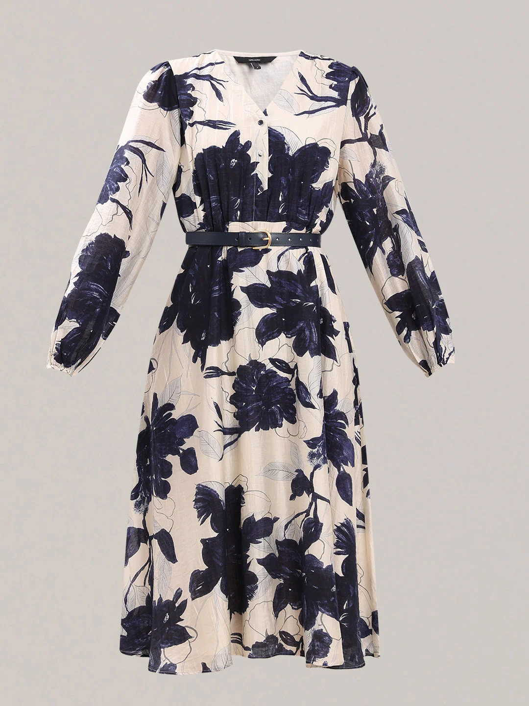 Ecru Floral Midi Dress - Image 7