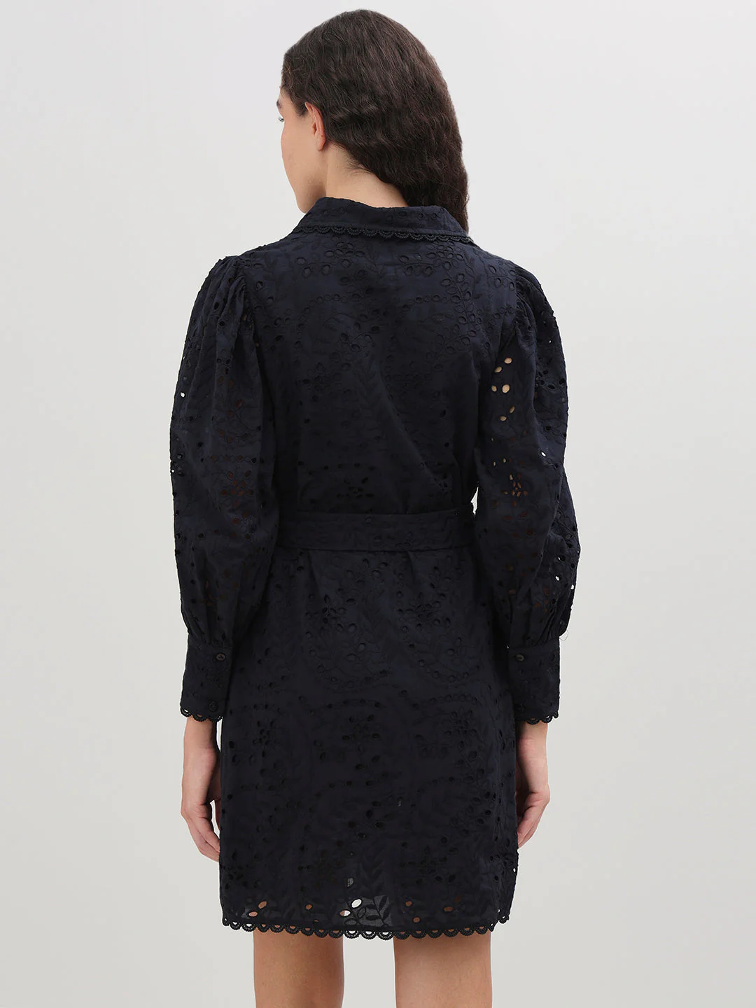Floral Cut-Work Shirt Dress - Image 4
