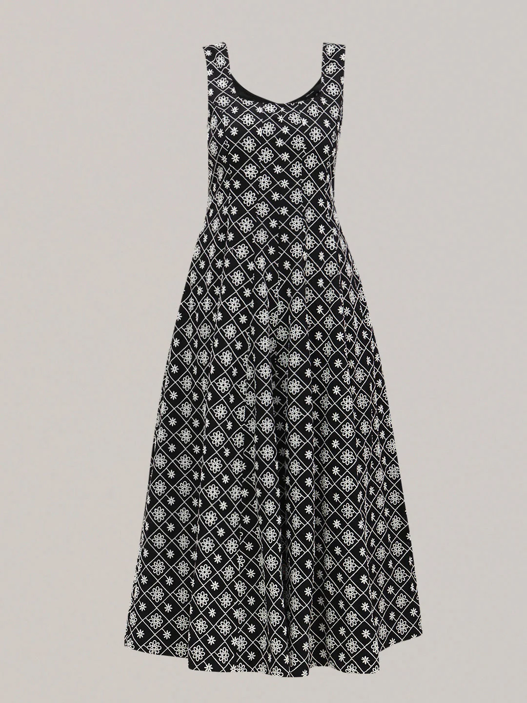 Black Printed Midi Dress - Image 7