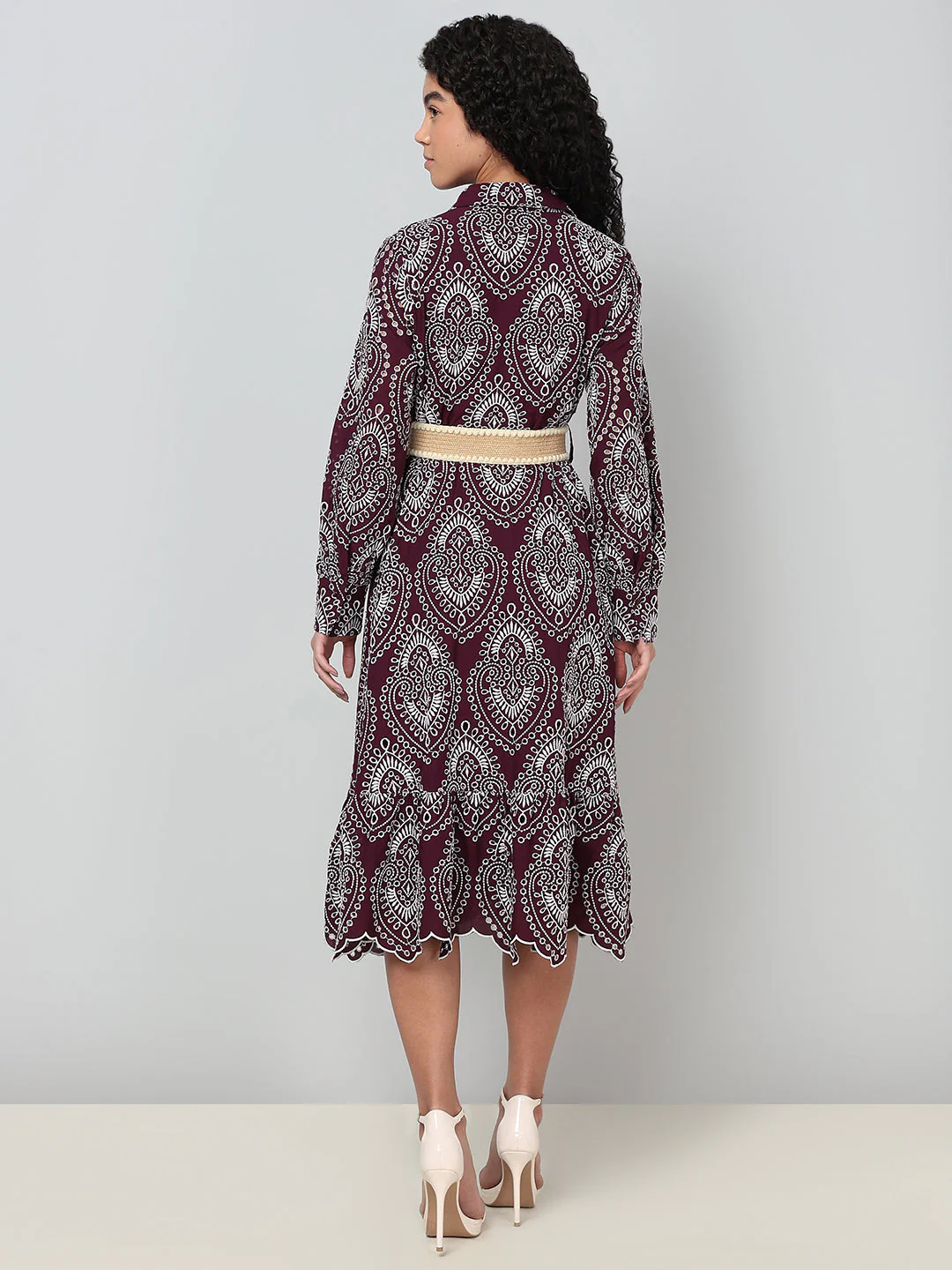 Embroidered Cotton Shirt Dress - Image 4