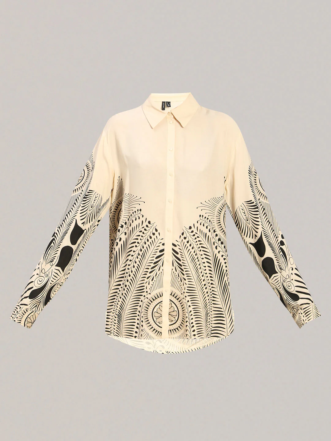 Beige Printed Shirt - Image 7