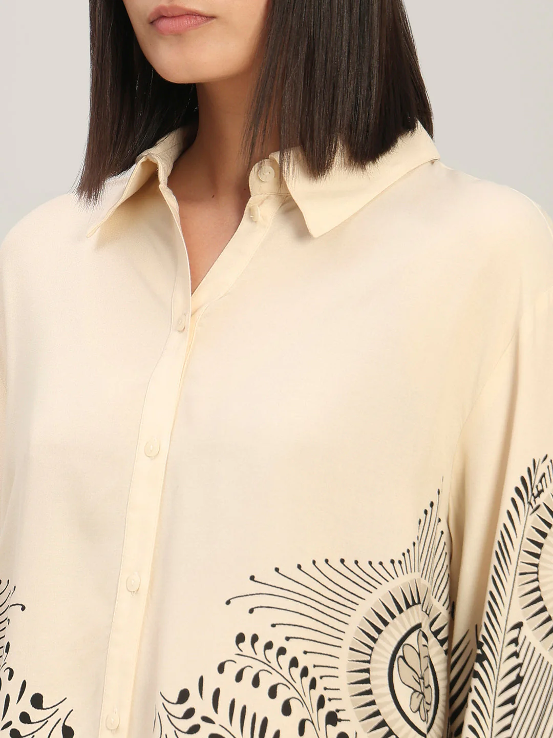 Beige Printed Shirt - Image 8