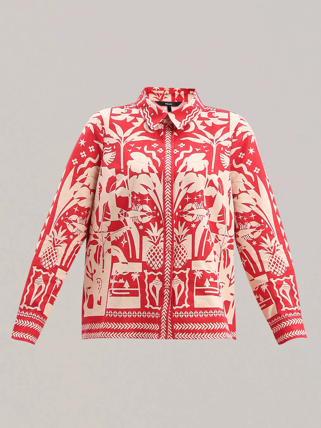 Ecru Printed Button-Down Shirt - Image 7