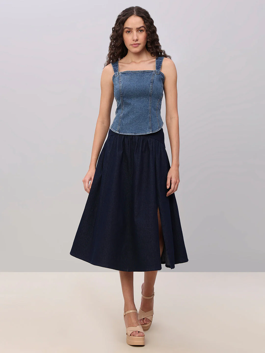 Blue Denim Corset Top - Image 5