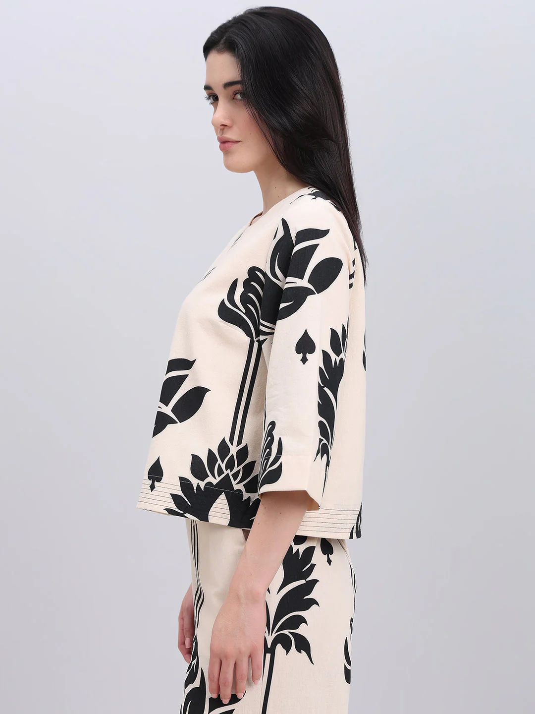 Ecru Printed Top - Image 3